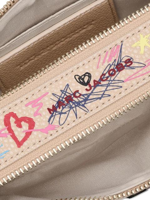 Marc Jacobs The Punk Scribble Snapshot leather crossbody bag - Neutrals