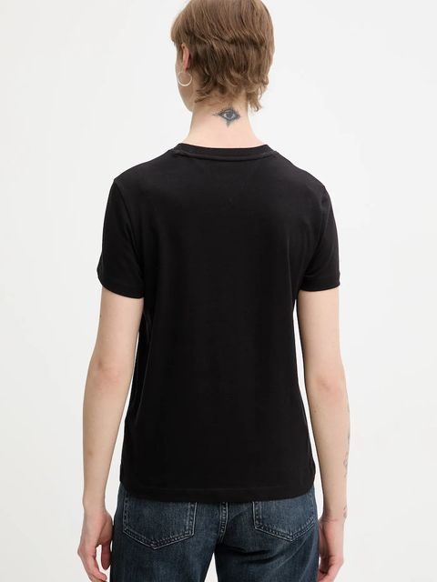 Tommy Jeans t-shirt bawełniany damski kolor czarny DW0DW21965