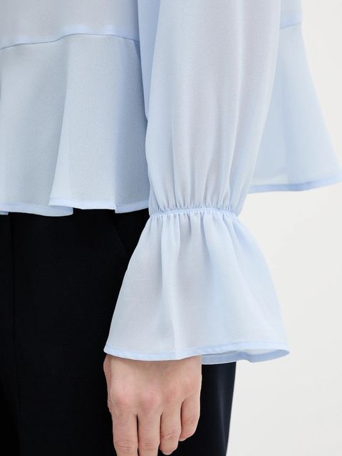 OUI bluzka damska kolor niebieski gładka 96068