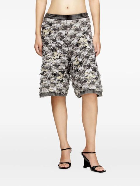 Diesel houndstooth-jacquard knee-length shorts - Grey