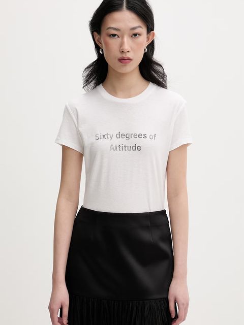 Miss Sixty T-shirt damski z bawełną - zdjęcie produktu nr 1