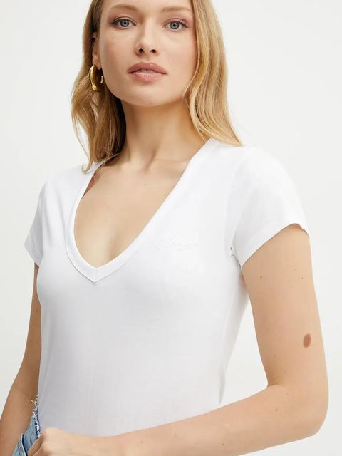 BOSS Orange t-shirt bawełniany damski kolor biały 50540432