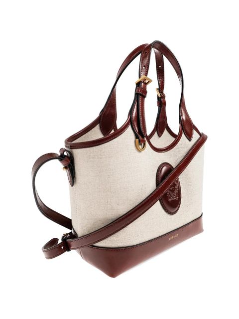 Versace small Rivière canvas tote bag - Neutrals