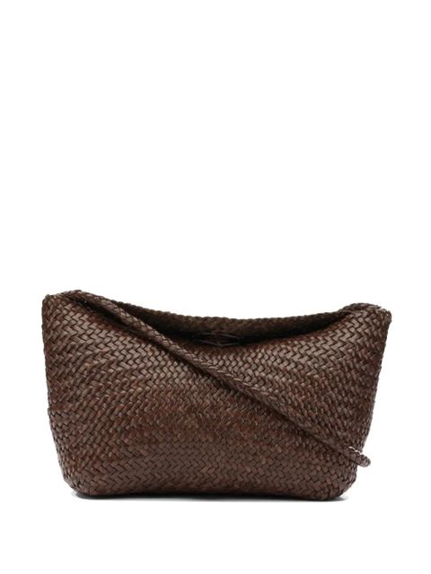 DRAGON DIFFUSION Corsina woven leather shoulder bag - Brown - zdjęcie produktu nr 1