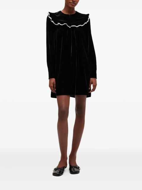 GANNI ruffled collar dress - Black - zdjęcie produktu nr 2