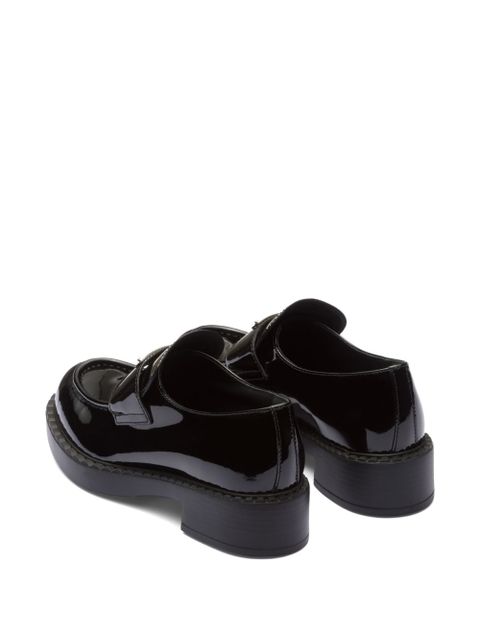 Prada Chocolate patent leather loafers - Black