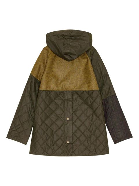 GANNI x Barbour hooded quilted coat - Green - zdjęcie produktu nr 2