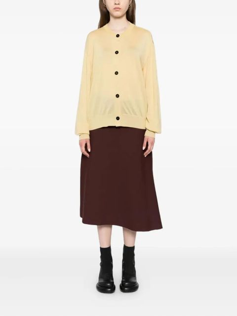 Jil Sander crew-neck button-up cardigan - Yellow - zdjęcie produktu nr 2