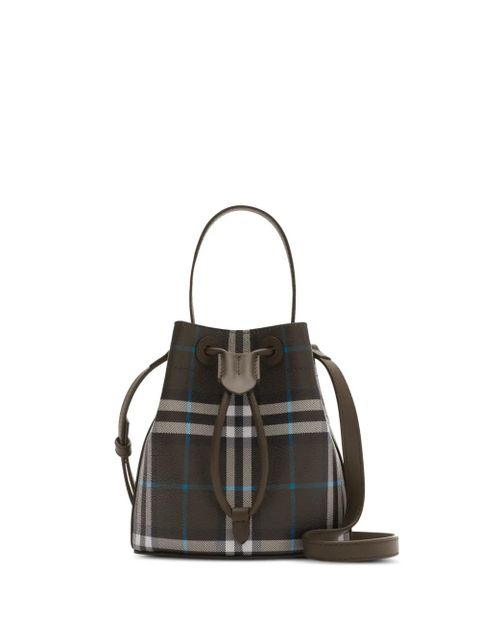 Burberry Check mini bucket bag - Brown - zdjęcie produktu nr 1