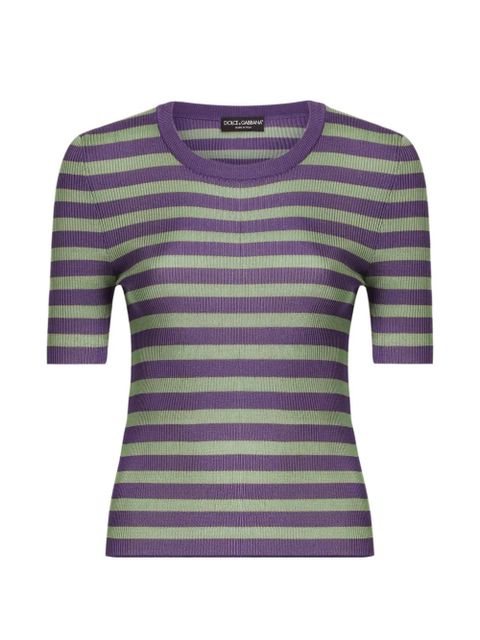 Dolce & Gabbana striped knitted top - Green - zdjęcie produktu nr 1
