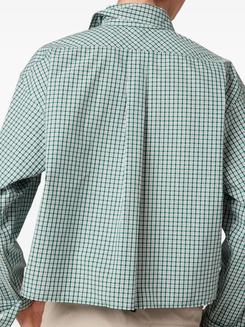 Miu Miu Gingham-check cropped shirt - Green - zdjęcie produktu nr 2