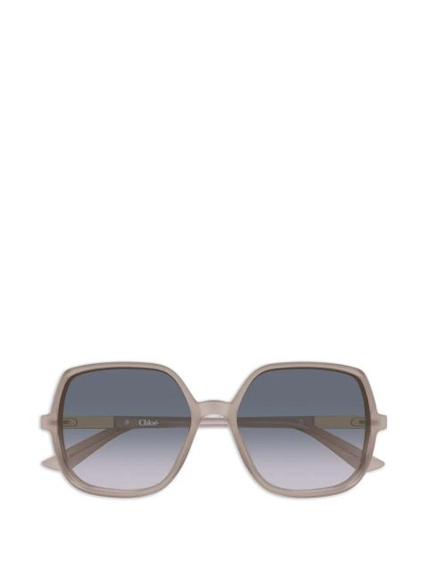 Chloé Eyewear logo-detail sunglasses - Neutrals - zdjęcie produktu nr 1