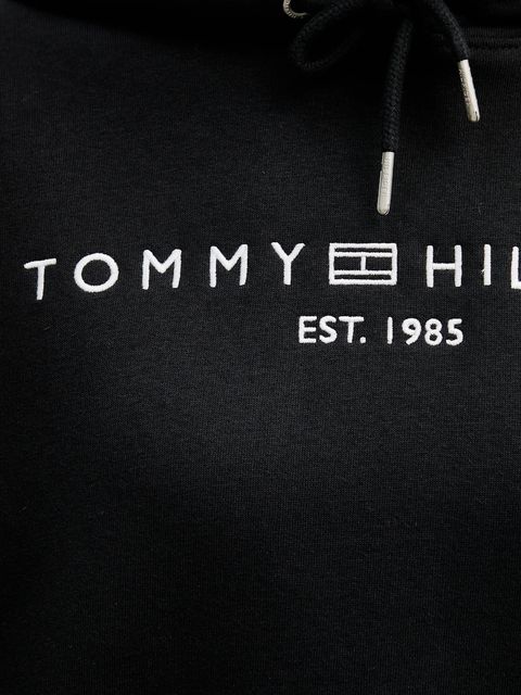 Tommy Hilfiger bluza damska kolor czarny z kapturem z aplikacją WW0WW47832