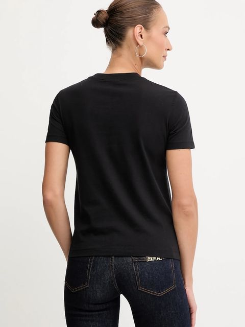 Versace Jeans Couture t-shirt bawełniany damski kolor czarny 79HAHE05 CJ00E