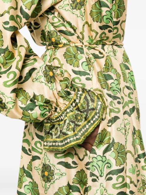 ALEMAIS Cece silk midi dress - Neutrals