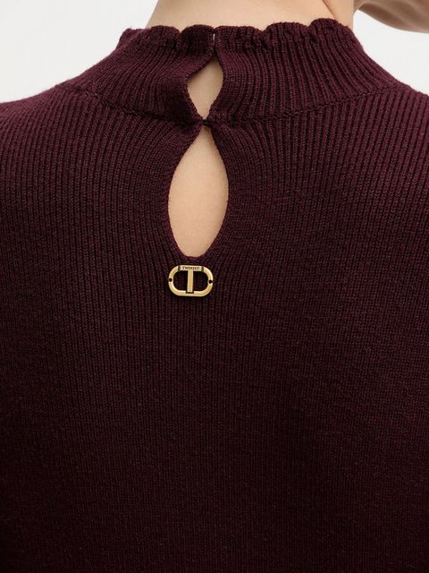 Twinset sukienka z dodatkiem wełny mini rozkloszowana 252TT3216