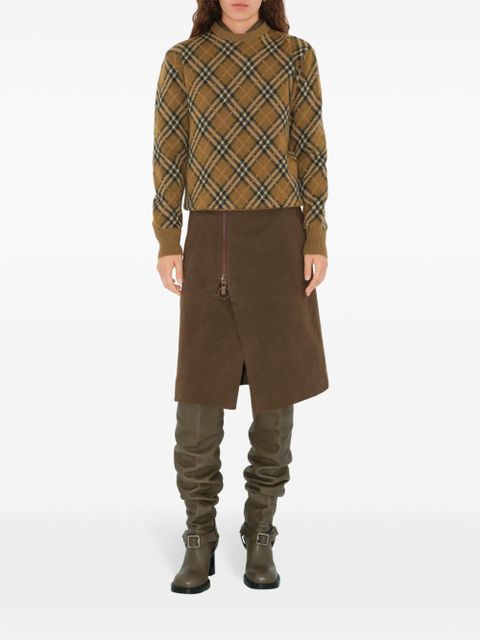 Burberry check-pattern wool sweater - Brown - zdjęcie produktu nr 2