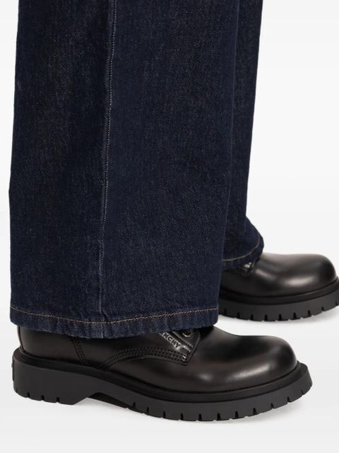 Givenchy lace-up leather biker boots - Black