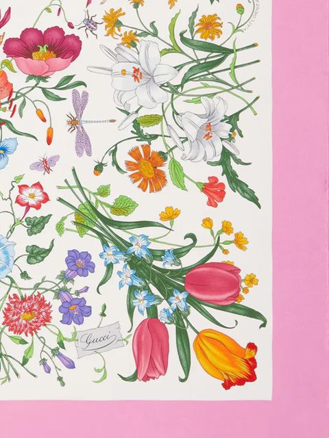 Gucci flora-print scarf - White - zdjęcie produktu nr 1
