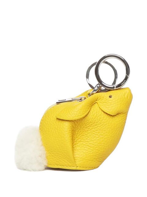 LOEWE Bunny leather keyring - Yellow