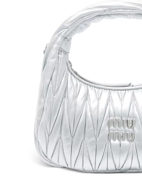 Miu Miu Wander quilted shoulder bag - Silver