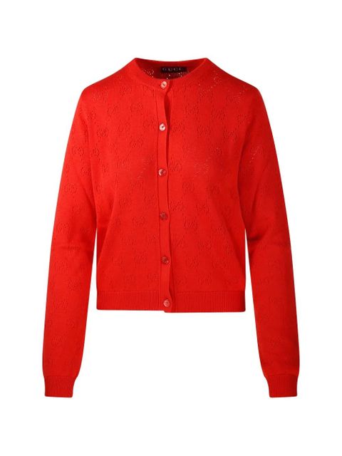 Gucci GG motif silk cardigan - Red - zdjęcie produktu nr 1