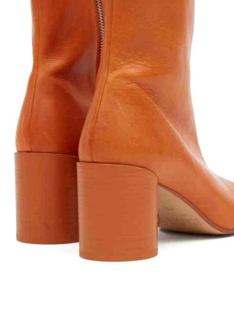 MM6 Maison Margiela 70mm Stitch-out leather boots - Orange