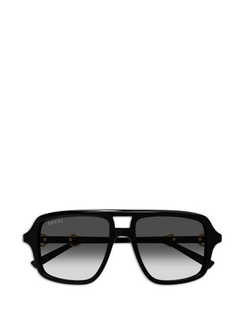 Gucci Eyewear Navigator-frame sunglasses - Black - zdjęcie produktu nr 1