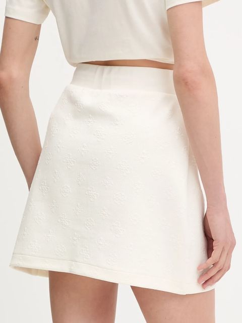 Guess spódnica PEONY kolor beżowy mini prosta V5YD03 KBSL2