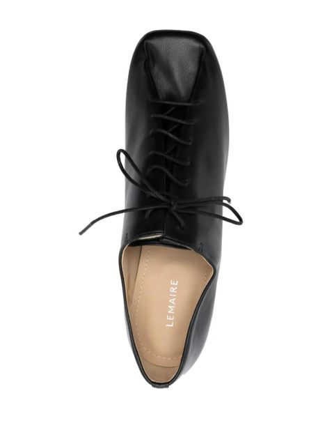 LEMAIRE Souris 55mm leather brogues - Black