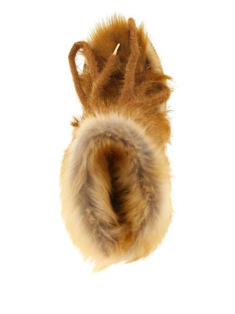 FENDI 55mm Apres Chic fur lace-up boots - Brown