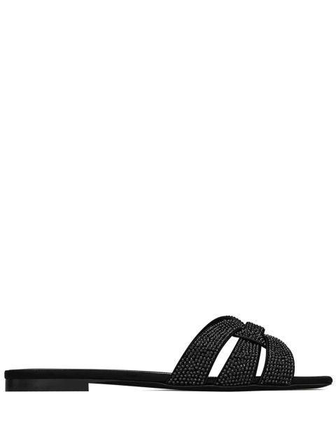 Saint Laurent Tribute flat sandals - Black