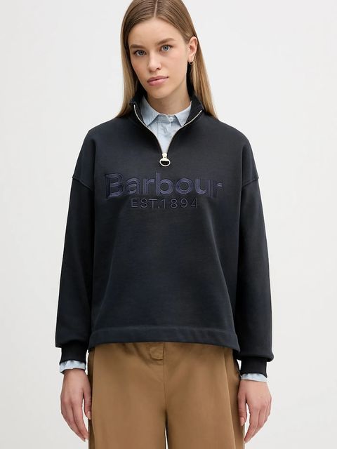 Barbour bluza bawełniana Sara damska kolor granatowy z aplikacją LOL0667 - zdjęcie produktu nr 1