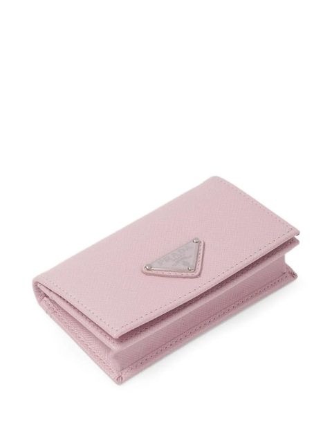 Prada triangle-logo cardholder - Pink