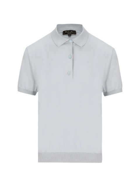 Loro Piana short-sleeved polo shirt - Blue - zdjęcie produktu nr 1