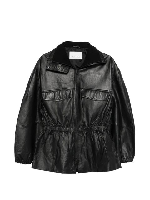 The Frankie Shop Carnaby Funnel neck leather jacket - Black - zdjęcie produktu nr 2