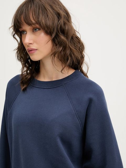 Abercrombie & Fitch bluza damska kolor granatowy gładka KI152-5352-200