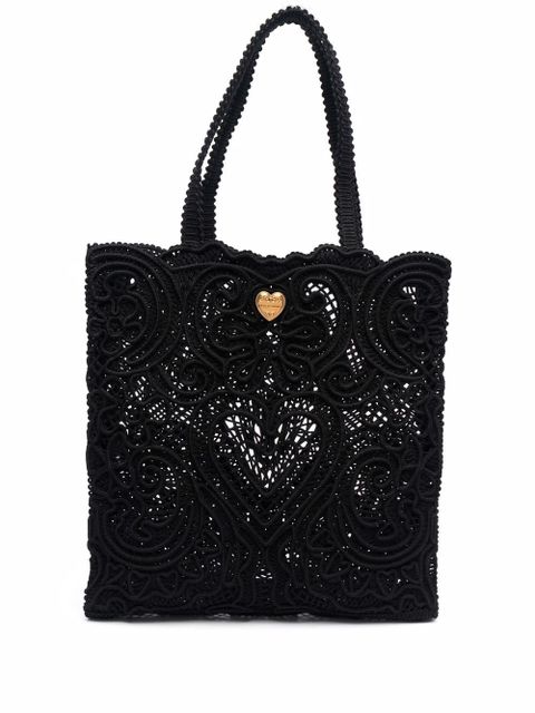 Dolce & Gabbana medium Beatrice cordonetto-lace shopper - Black - zdjęcie produktu nr 1