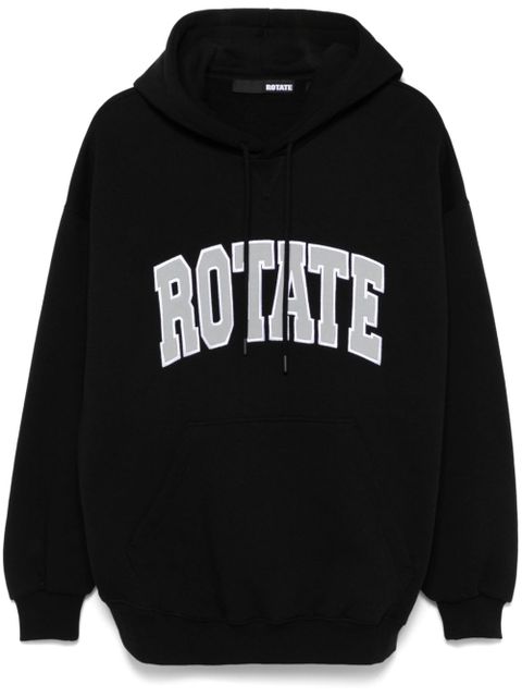 ROTATE BIRGER CHRISTENSEN logo-embroidered hoodie - Black - zdjęcie produktu nr 1