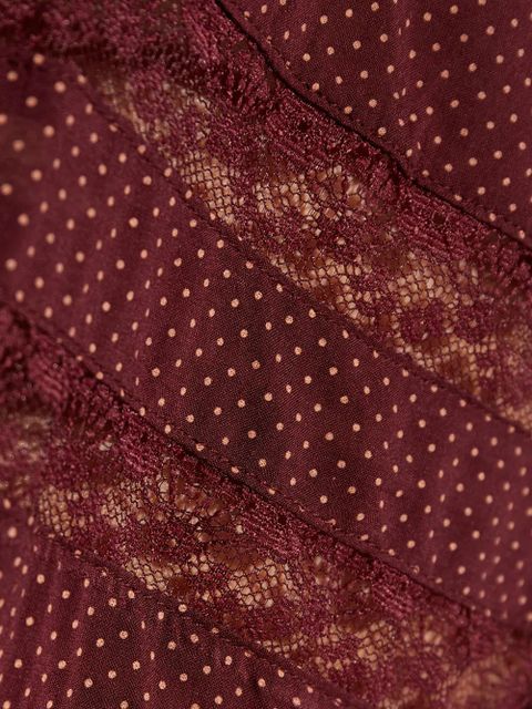 Free People patterned ruffled top - Red