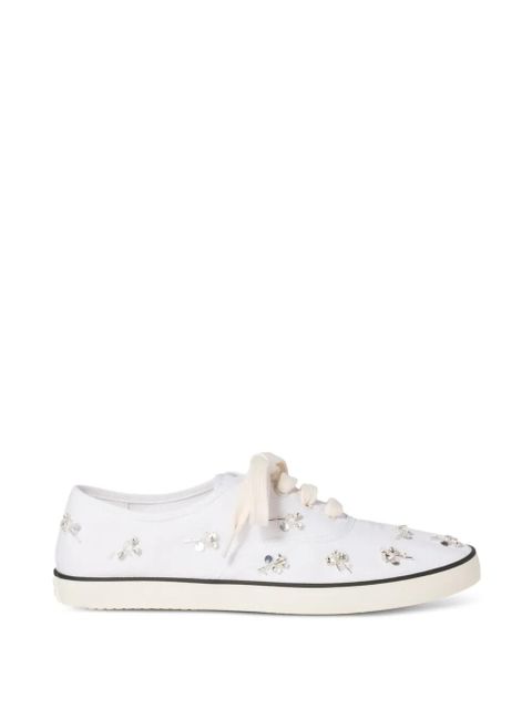 Miu Miu embroidered drill sneakers - White - zdjęcie produktu nr 1