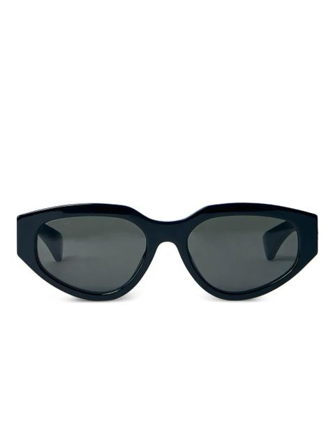 Gucci Eyewear logo-hardware rectangle-frame sunglasses - Black - zdjęcie produktu nr 1