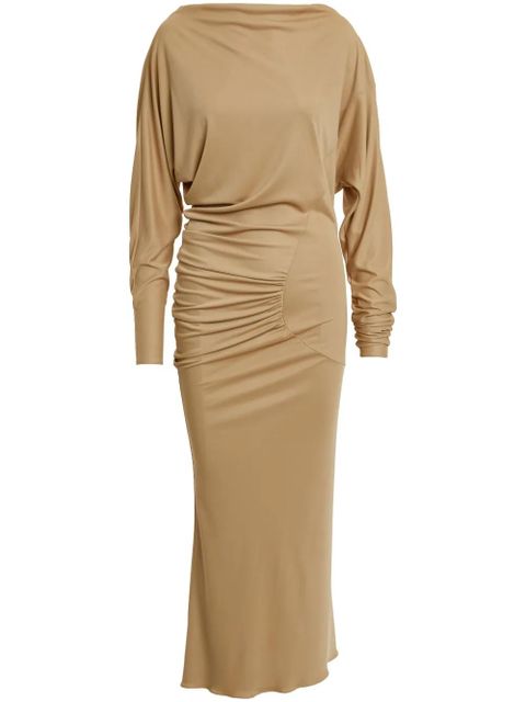 KHAITE The Oron ruched maxi dress - Neutrals - zdjęcie produktu nr 1