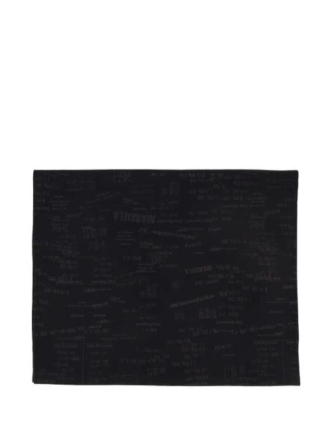 MM6 Maison Margiela jacquard logo scarf - Black - zdjęcie produktu nr 1