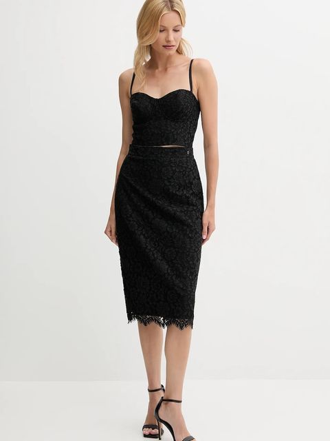 Guess spódnica JOSIANE kolor czarny midi ołówkowa W5YD12 WHD00 - zdjęcie produktu nr 2