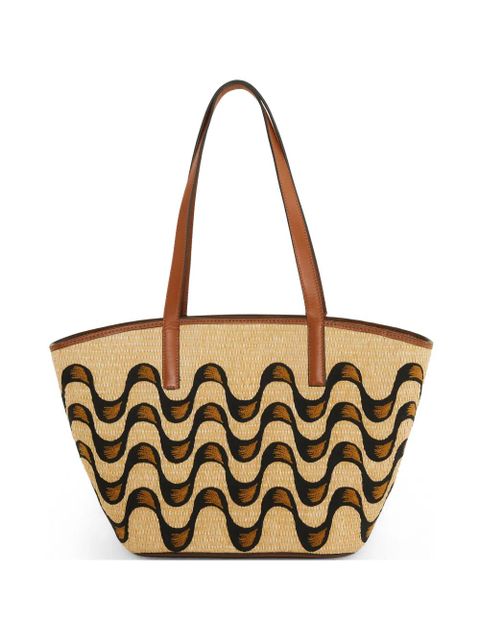 FARM Rio raffia print tote bag - Neutrals - zdjęcie produktu nr 1