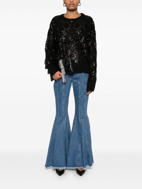 ROTATE BIRGER CHRISTENSEN sequined sweater - Black - zdjęcie produktu nr 2