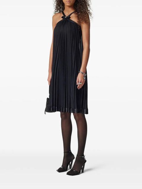 Versace halterneck pleated mini dress - Black - zdjęcie produktu nr 2