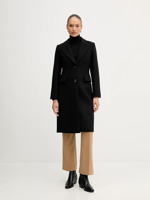 Sisley sweter damski kolor czarny lekki z golfem 11BAM201C