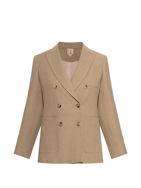 Max Mara double-breasted hemp blazer - Neutrals - zdjęcie produktu nr 1